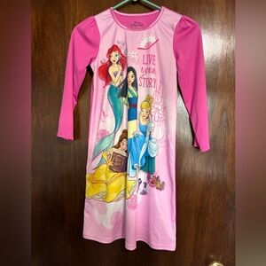 Disney Princess Pink Long Sleeve Nightgown size 10-12